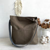 Mila 201 Taupe Brown | Hobo Tote Bag